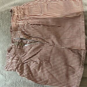 Urban Outfitters Red Striped High Waist Shorts
